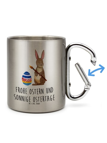 Mr. & Mrs. Panda Tasse Hase Eier Malen mit Spruch in Silber
