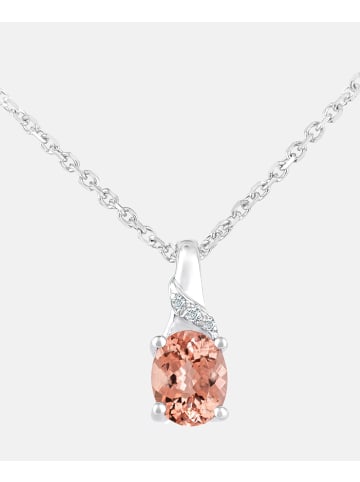 Diamant L'éternel Halskette mit Anhänger aus 375 Weißgold mit Diamant mit Morganit