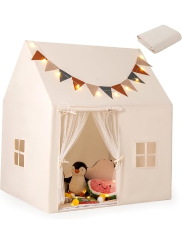 COSTWAY Kinderzelt für Drinnen in Beige