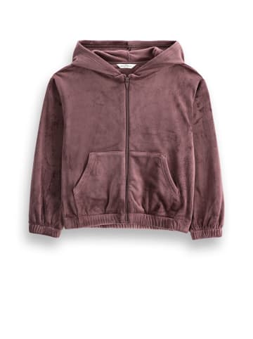 Velours-Trainingsjacke in dunkelrot