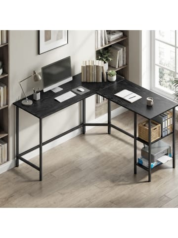 VASAGLE Eckschreibtisch Barnet in Schwarz - (B)140 x (H)76 x (T)140 cm