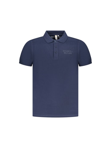 ACCADEMIA MILITARE Blaues Baumwoll-Polohemd