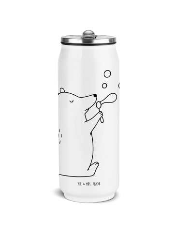 Mr. & Mrs. Panda Trinkflasche Bär Seifenblasen ohne Spruch in Weiß