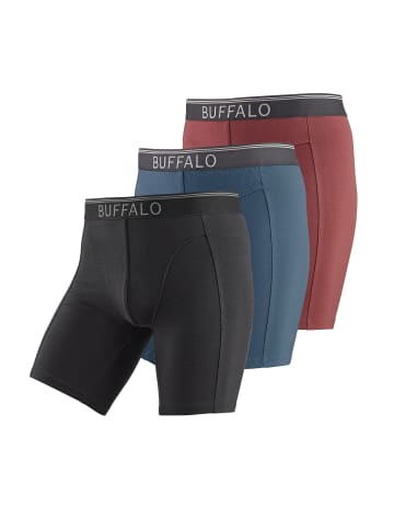 Buffalo Langer Boxer in bordeaux, petrol, schwarz