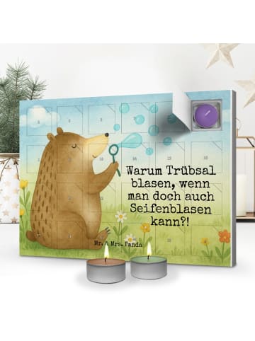 Mr. & Mrs. Panda Kerzen Adventskalender Bär Seifenblasen Design ... in Weiß