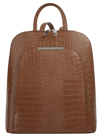 Cluty Rucksack echt Leder in cognac
