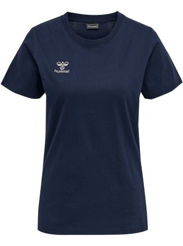 Hummel T-Shirt S/S Hmlmove Grid Cot. T-Shirt S/S Woman in MARINE