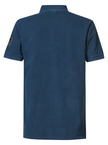 Petrol Industries Poloshirt mit Aufdruck Meander in Blau