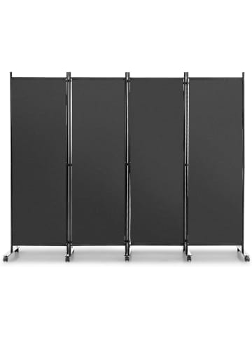 COSTWAY Paravent 4 tlg. 173 cm in Grau