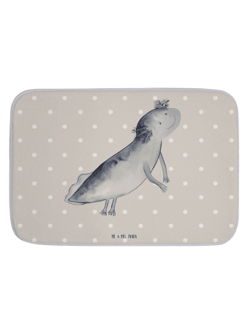 Mr. & Mrs. Panda Badvorleger Axolotl Schwimmen ohne Spruch in Grau Pastell