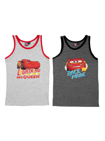 United Labels 2er Pack Disney Cars - Lightning McQueen Unterhemd in grau