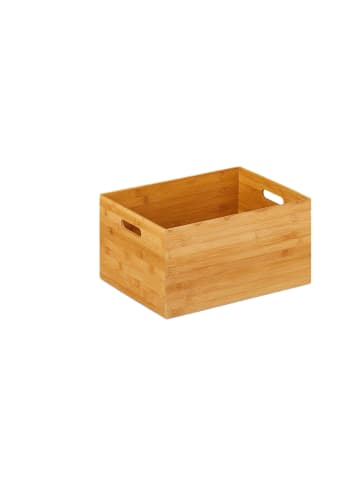relaxdays 8 x Aufbewahrungskiste in Natur - (B)40 x (H)21 x (T)30 cm