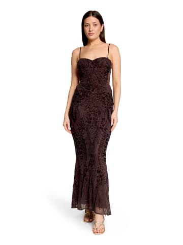 Vera Mont Abendkleid mit Pailletten in Dark Maroon