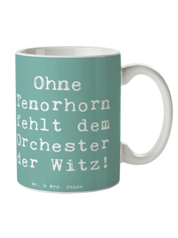 Mr. & Mrs. Panda Kaffeebecher Spruch Tenorhorn Witz mit Spruch in Meeresbrise