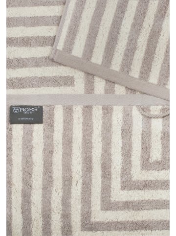 Ross 2 X Duschtuch im Set Grafik in Grau / beige