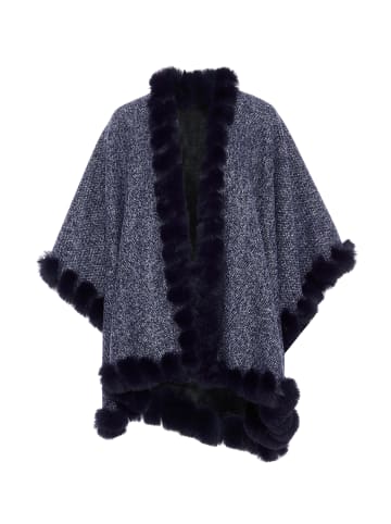 fraully Damen Poncho in Marine