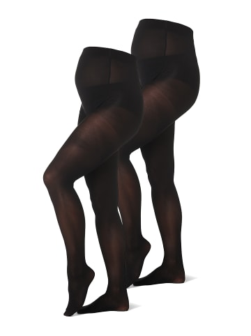 Noppies Strumpfhose 40 Den 2-Pack in Black