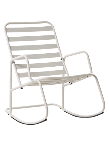 Beliani Schaukelstuhl TURI in Weiß - (W) 66 x (H) 92 x (L) 96 cm