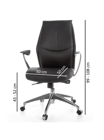 FineBuy Bürostuhl "SV42076" in Schwarz