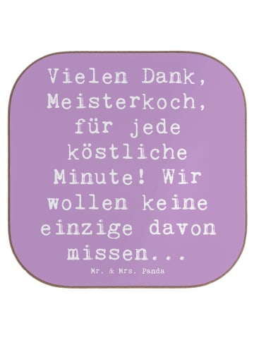 Mr. & Mrs. Panda Bierdeckel Spruch Danke Koch mit Spruch in Lavendeltraum