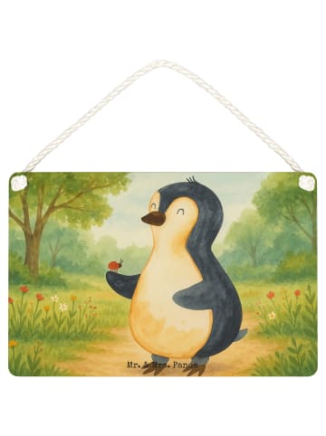 Mr. & Mrs. Panda Deko Schild Pinguin Marienkäfer Design ohne Spruch in Weiß