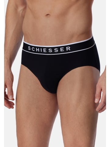 Schiesser Rio Slip / Unterhose 95/5 Cotton in Schwarz