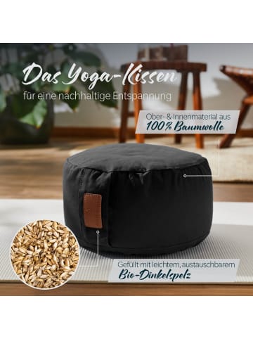 Lumaland #DoYourYoga  Yoga-Kissen Vishnu - gefüllt mit Bio-Dinkelspelz - Rund 30 x 30 x
