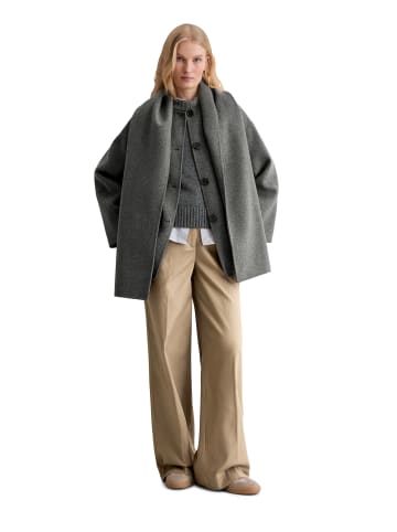 Marc O'Polo Capejacke mit abnehmbarem Schal relaxed in warm granite melange