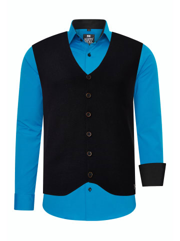 Rusty Neal Hemd mit Weste in Petrol