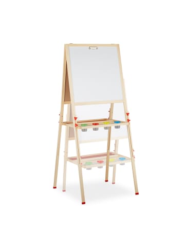 relaxdays Standtafel Whiteboard - (B)65 x (H)122 - 160 x (T)69 cm