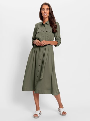 Heine Webkleid in khaki