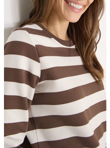 Cecil Striped Sweatshirt in Urban Taupe