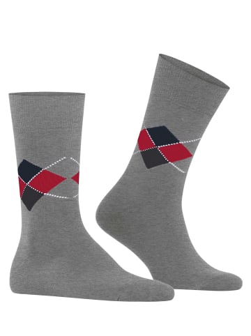 Burlington Socken 1er Pack in Grau/Dunkelblau/Rot