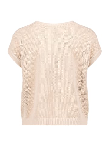 Betty Barclay Lochstrick-Pullover mit Wasserfallausschnitt in Grau