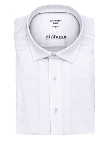 OLYMP  24/Seven Jerseyhemd modern fit in Weiß