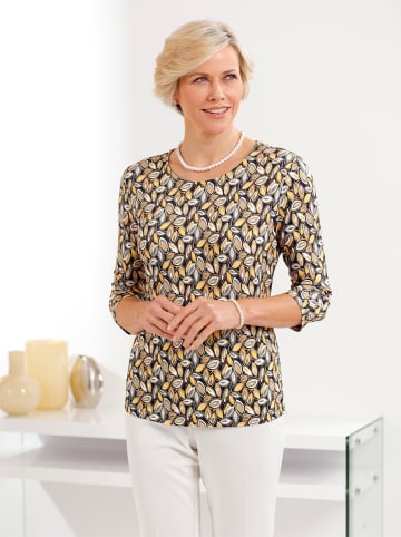 WITT WEIDEN Shirt in gelb-grau-bedruckt