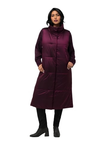 Ulla Popken Long-Weste in dunkle traube