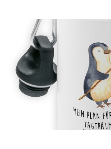Mr. & Mrs. Panda Kindertrinkflasche Pinguin Angler mit Spruch in Weiß