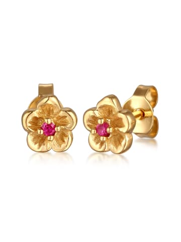Elli Ohrringe 925 Sterling Silber Blume in Gold