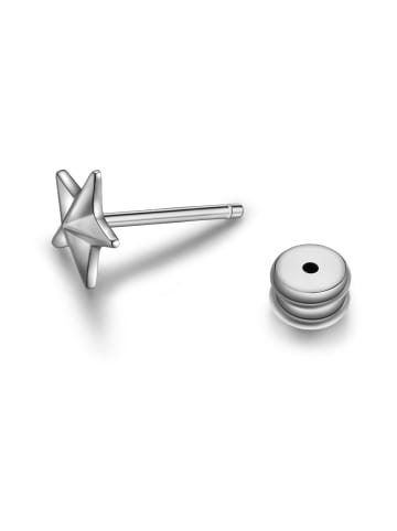 True Rebels Ohrstecker Stern aus Edelstahl in silber