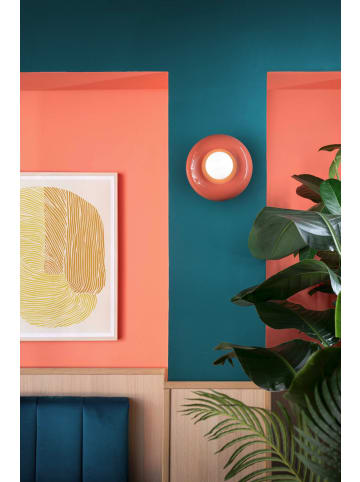 Licht-Erlebnisse Wandlampe Ø 25 cm in Orange Weiß