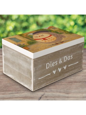 Mr. & Mrs. Panda Box Eule Frankreich Design ohne Spruch in Weiß