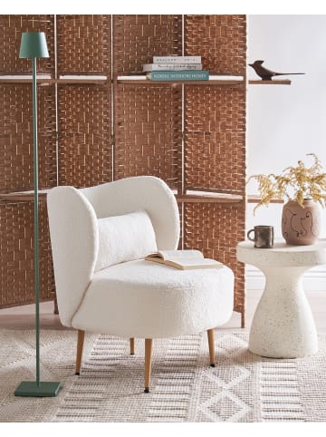 Beliani Sessel OTSBY II in Weiß/Braun - (W) 60 x (H) 76 x (L) 55 cm