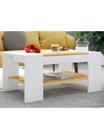 ebuy24 Couchtisch Bonza 2 Weiß 90 x 42 cm