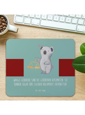 Mr. & Mrs. Panda Mauspad Diplomatische Waage mit Spruch in Meeresbrise