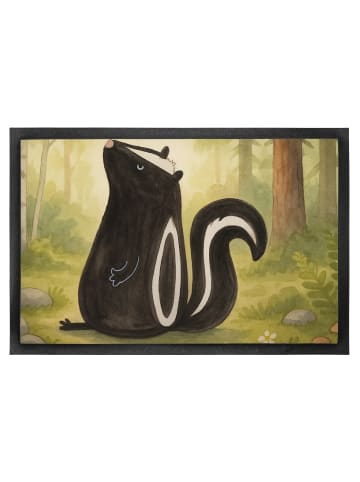 Mr. & Mrs. Panda Schmutzfangmatte Stinktier Sitzen Design ohne S... in Weiß