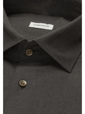 Seidensticker Flanellhemd Regular in Grau