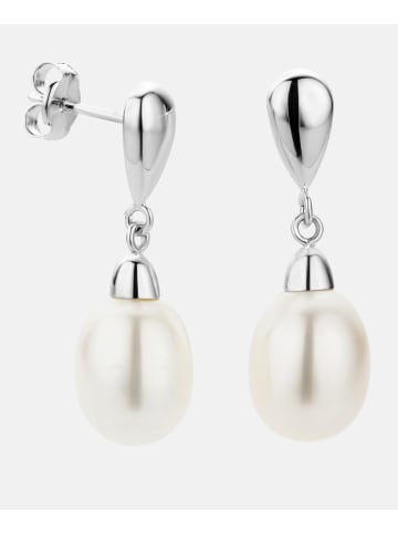 Diamant L'éternel Ohrringe aus 375 Weißgold mit Perle