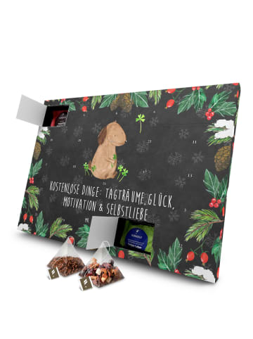 Mr. & Mrs. Panda Tee Adventskalender Hund Kleeblatt mit Spruch in Kreidetafel