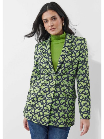 Alba Moda Figurbetonter Blazer mit Reverskragen in grün / marine